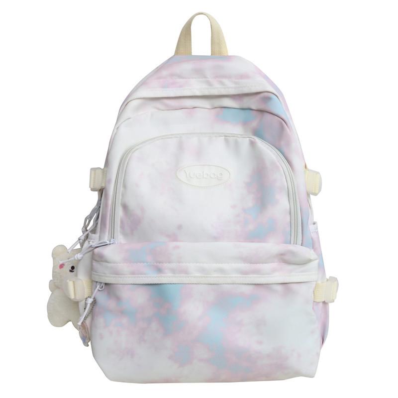 Trend Tie-Dye Student Schoolbag Large-Capacity Literary Backpack Korean Casual Junior High School Student Backpack Female