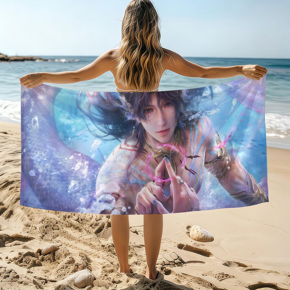 Game Love and Deepspace Rafayel cool Towel Beach Towel Oversized Quick Dry Towel Absorbent Soft Swim BeachTowels for Men Women