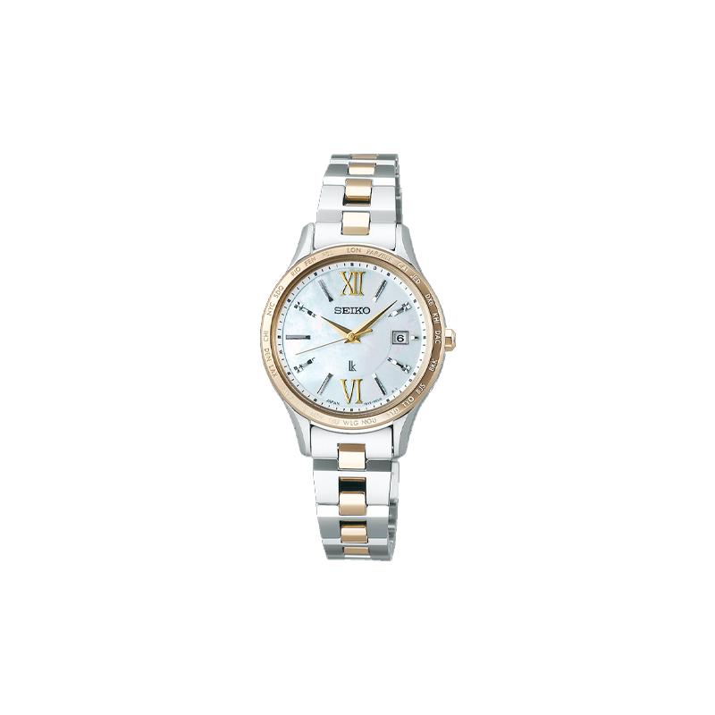 SEIKO Lukia Series 100 Meters Waterproof Solar Quartz Steel Strap Women s Watch White Dial SSVV084 синий