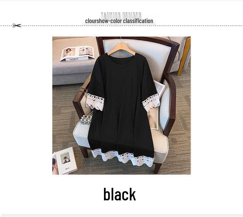 Women's Plus Size Loose Long Sleeve Slimming T-shirt, Available in Sizes 200/300/350 Jin - Style 7119