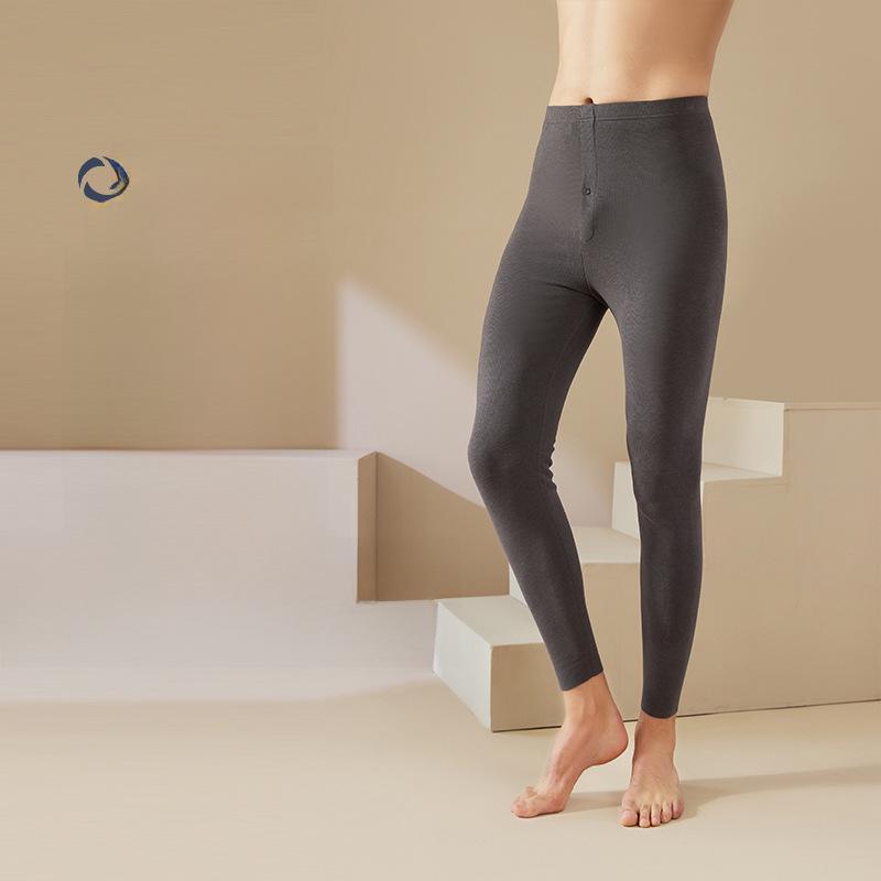 Men's Seamless Velvet Thermal Underwear Suit: Self-Heating, Plus Velvet, Autumn Set