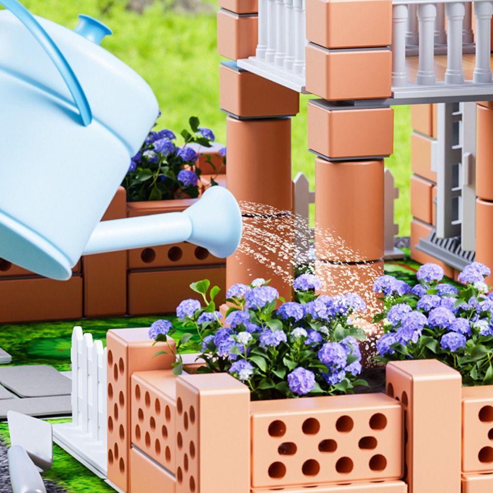 Multicolor Simulation Brick Houses Kit Plastic Assemble Toy Educational Toy