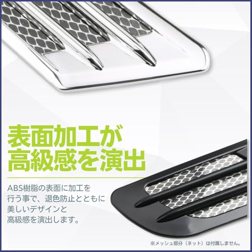 Calm Wish Dummy Duct Bonnet Front Body Fender Aero Air Intake Custom Dress Up Carbon Style 2 Pieces Universal