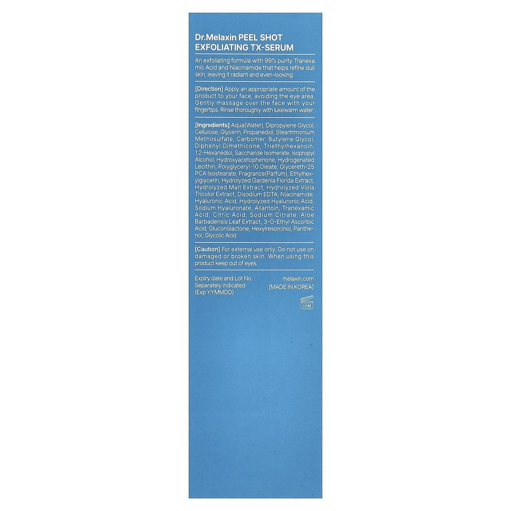 Dr.Melaxin, Peel Shot, Exfoliating Texas-Serum, For All Skin Types, 80ml (2.7 fl oz)