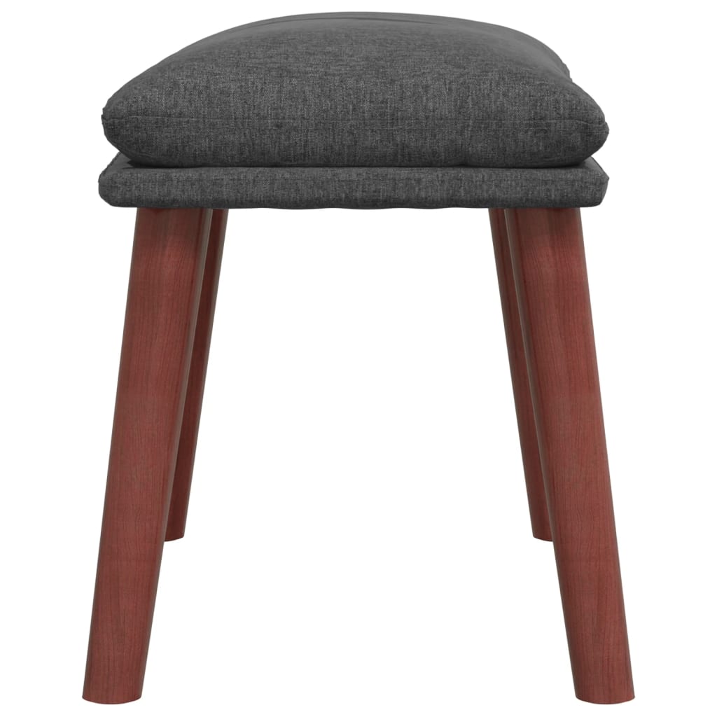 Footstool Dark Grey 45 X 29.5 X 35 Cm Fabric