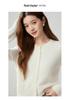 Cashmere Women's Round Neck Cardigan - 2026 Autumn/Winter, Single-Breasted, Solid Color, Versatile, Warm Outerwear.