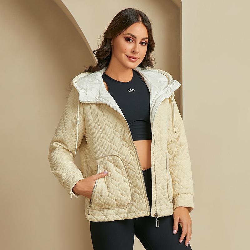 YISHENGSHUI New Spring and Autumn Women's Jacket Simple Medium-length Fashion Unique Splicing Hooded Design Women's Spring Jacket 23681