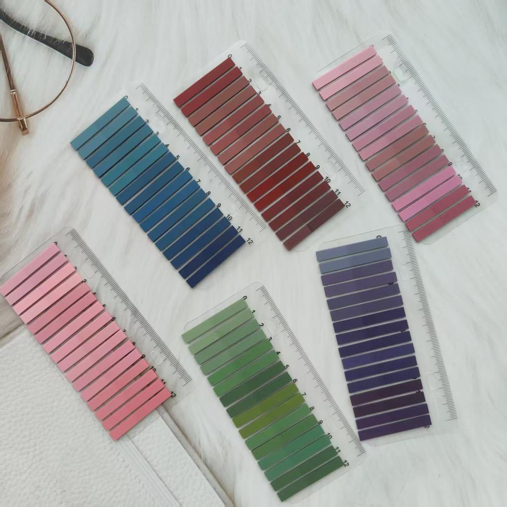 6Packs Sticky Note Tabs for Page Marking PET Page Markers with Ruler Transparent Classify File Label Memo Stickers for Office