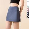 Frühling und Sommer Damen Neuer Schlitz Hüftbedeckend Anti-Peinlich Schnelltrocknend Fitness Sport Yoga Cover Kurzer Rock Tennisrock