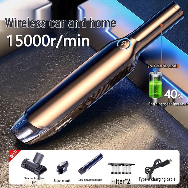 Wireless Car & Home Vacuum Cleaner: High-Power Suction, Portable Handheld for Sedan Interiors