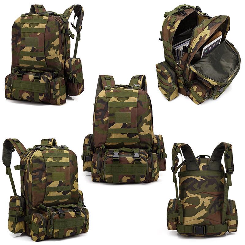 Jingzhou 36-55L Multifunctional Outdoor Camouflage Hiking Backpack