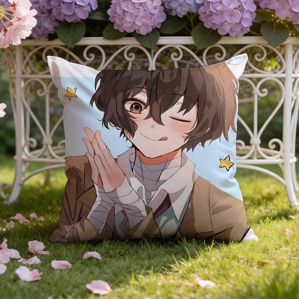B-Bungo Stray AnimeCani Copricuscino Casa e Auto Copricuscino a Doppia Scena: Reversibile per un Comfort Premium