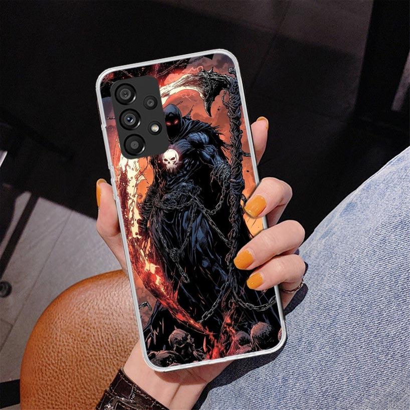 Death Grim Reaper Skull Scythe Phone Case For Samsung Galaxy A52 A32 A22 A12 A51 A31 A50S A30S A20S A10S Note 20 Ultra 10 Plus S