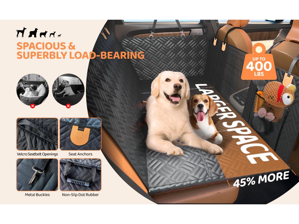 Cross-Border Detachable Waterproof & Stain-Resistant Dog Car Seat Mat