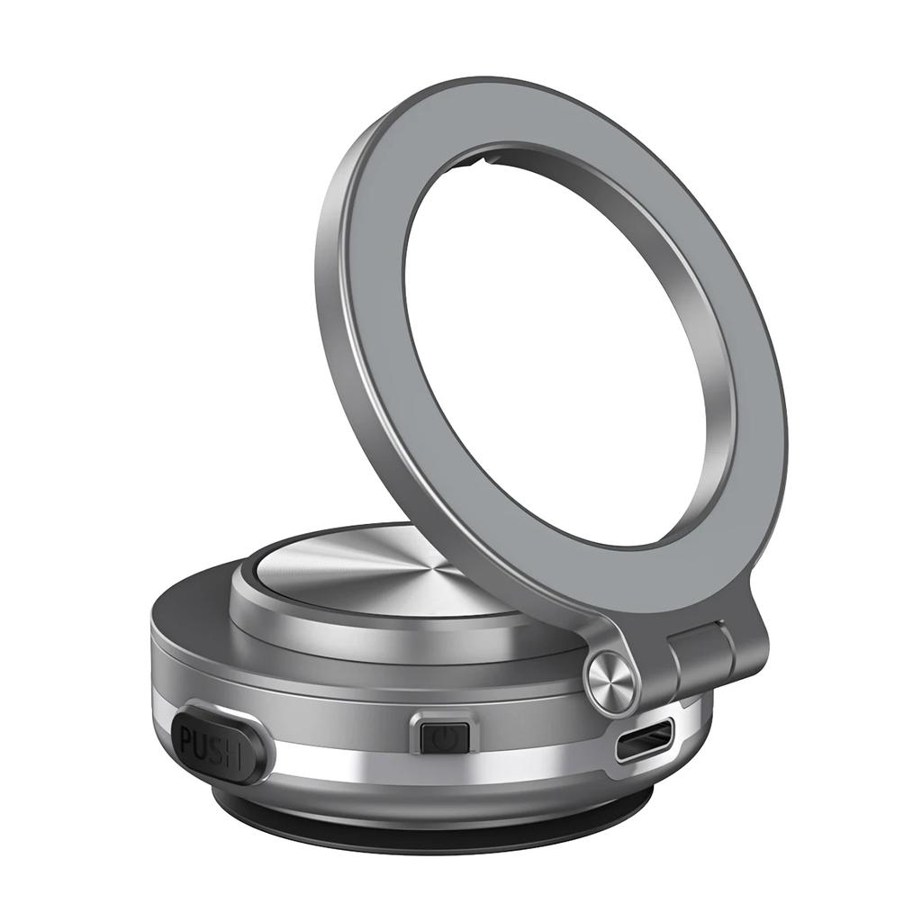 Magnetic Car Phone Holder 360 Degree Rotation Foldable Strong Vacuum Mount Universal Compatible with iPhone Samsung Smartphones