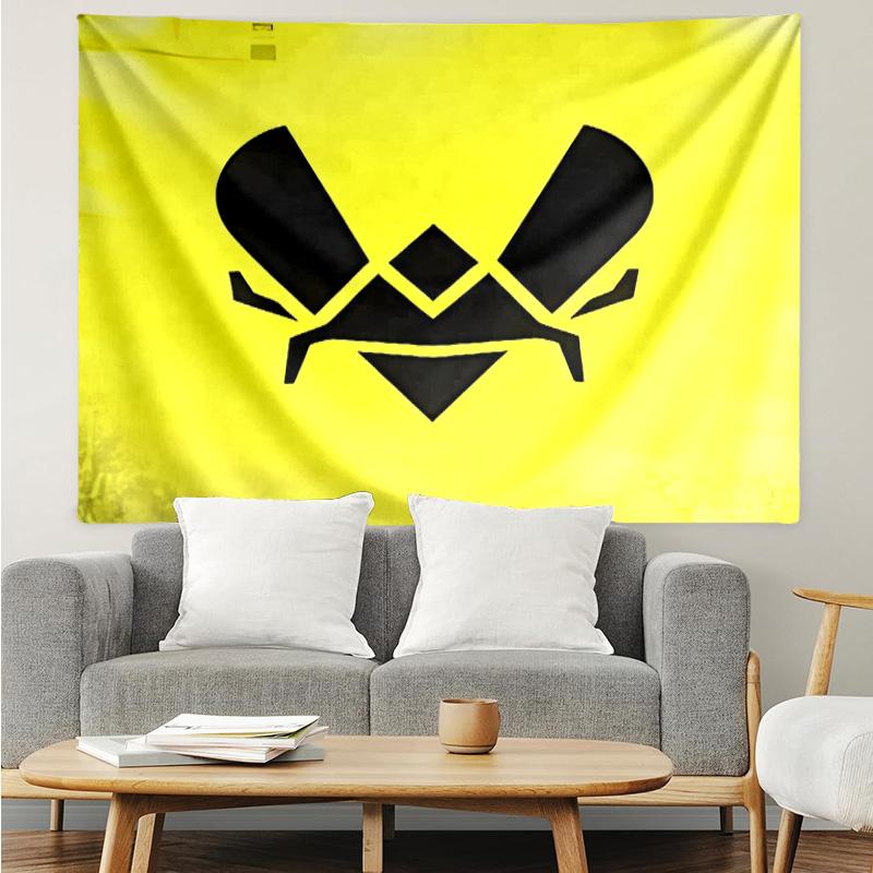 logo Team Vitality Tapestry for Bedroom Aesthetic Classroom Tapestries Wall Hanging for Living Room Dorm Office,Ideal Creative Gift