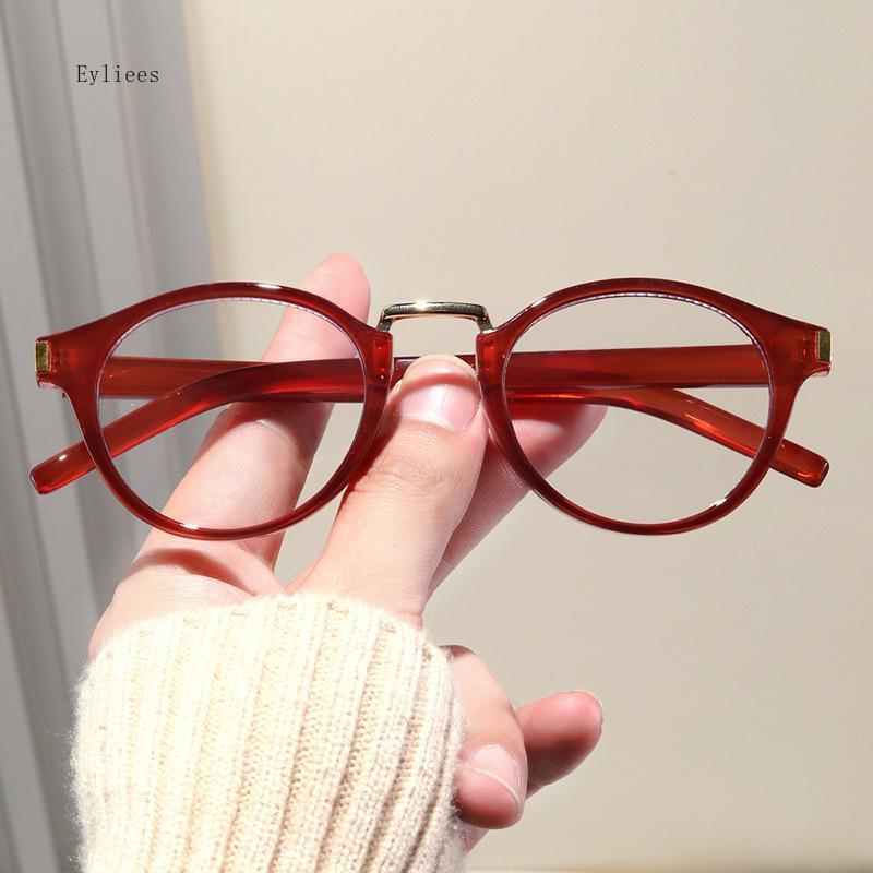 Black Clear Spectacles Frames Women New Vintage Round Shape Optical Grade Frame Spectacles Female Cat eye Sunglasses Male Eyeglasses gafas culos