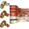 Festive 3.8cm Dual Color Printed Ribbon For Christmas Tree Decorations And Holiday Crafts