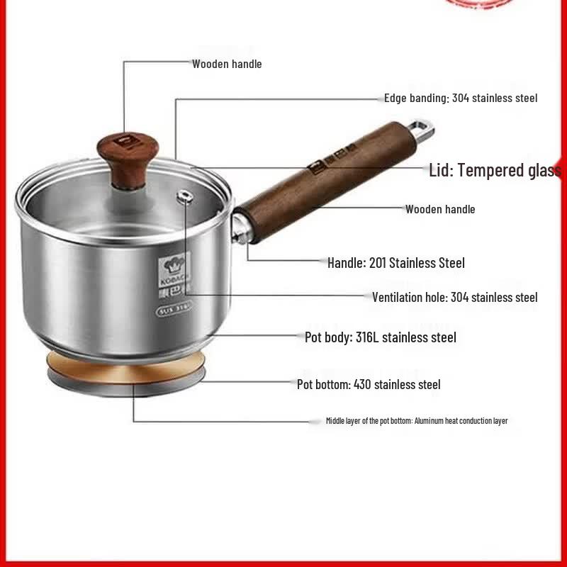 KOBACH 316L Stainless Steel Milk Pot