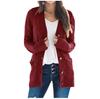 Womens Boho Patchwork Cardigan Long Sleeve Open Front Knit Sweaters Coat Pockets