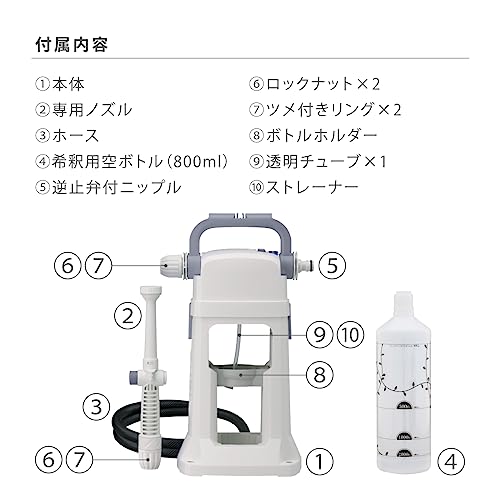 Takagi Easy Liquid Fertilizer Dilution Kit (SK) with Empty Dilution Bottle, a Collaboration Product with Hyponex Japan, Stylish Monochrome GHZ101SK
