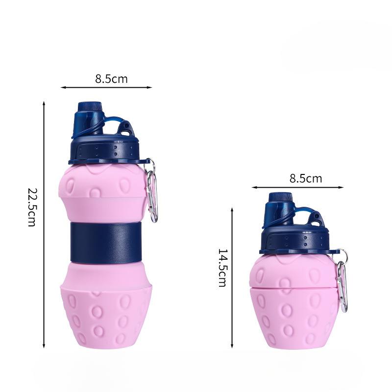 Silicone Food Grade Water Cup Travel Exercise Kettle Outdoor Activity Folding Silica Gel Cup Roomy Children Izable Fit Cup