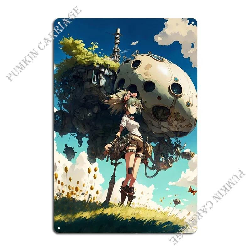Solarpunk Protector Metal Plaque Poster Printing Poster Cave PaintingWall Plaque Tin Sign Poster 20x30cm(7.8x11.8inch)