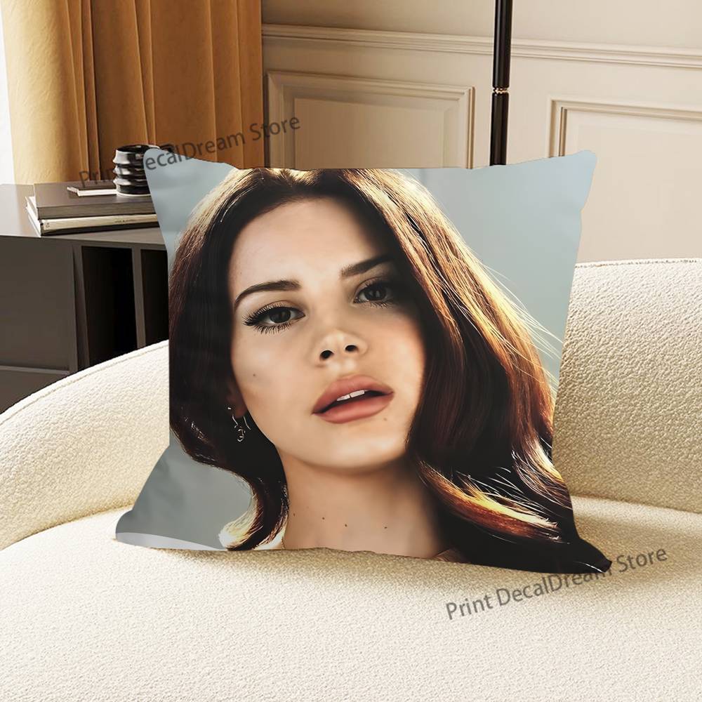 Față de pernă L-Lana D-Del R-Rey pentru decor canapea, mașină, birou, cameră, cu imprimeu, decorațiuni și protector