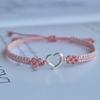 Pink Couple Bracelet Handmade Chain Bracelet Fashion Braided Hand Rope  Bestie Friendship Jewelry