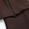 Spicy Girl Autumn 2023 Merlot Knit Slit Culottes: Women's Slimming Fake Two-Piece Elastic Micro Flare Pants