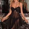 Large Size Erotic Underwear Transparent Bed Teasing Suspender Seduction Sexy Flirting Hot Mesh