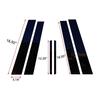 6pcs/set Glossy Black Carbon Fiber Window Door Deal B C Pillar Post Cover Sticker For Honda Accord CM4/5/6/7/8 2003-2007