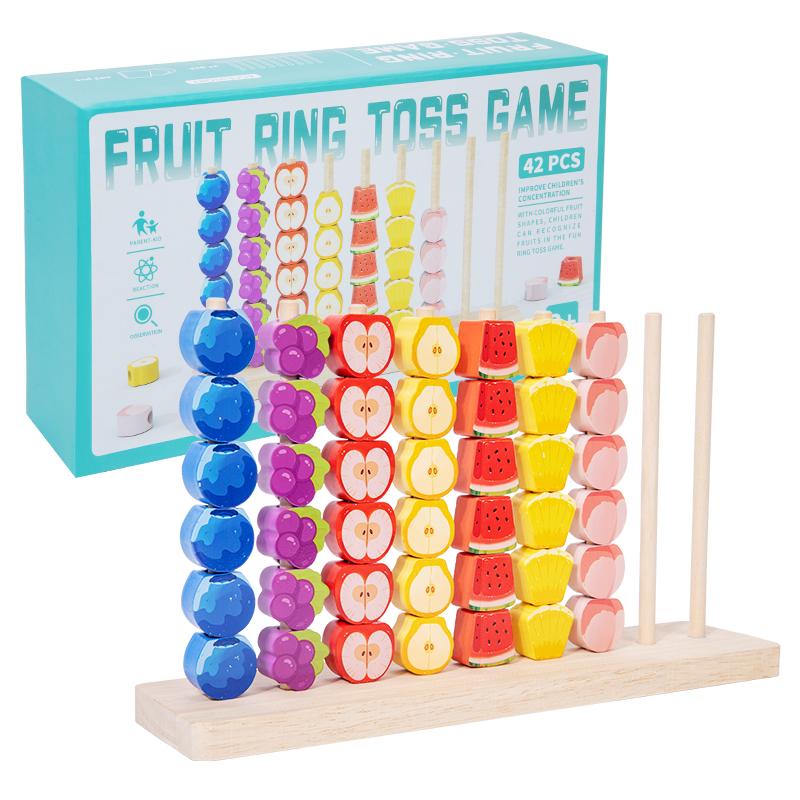 

Montessori Wooden Toys Color Shape Matching Game Game Vivid Beaded Cognition Early Educational Toys For Kids Kids Present