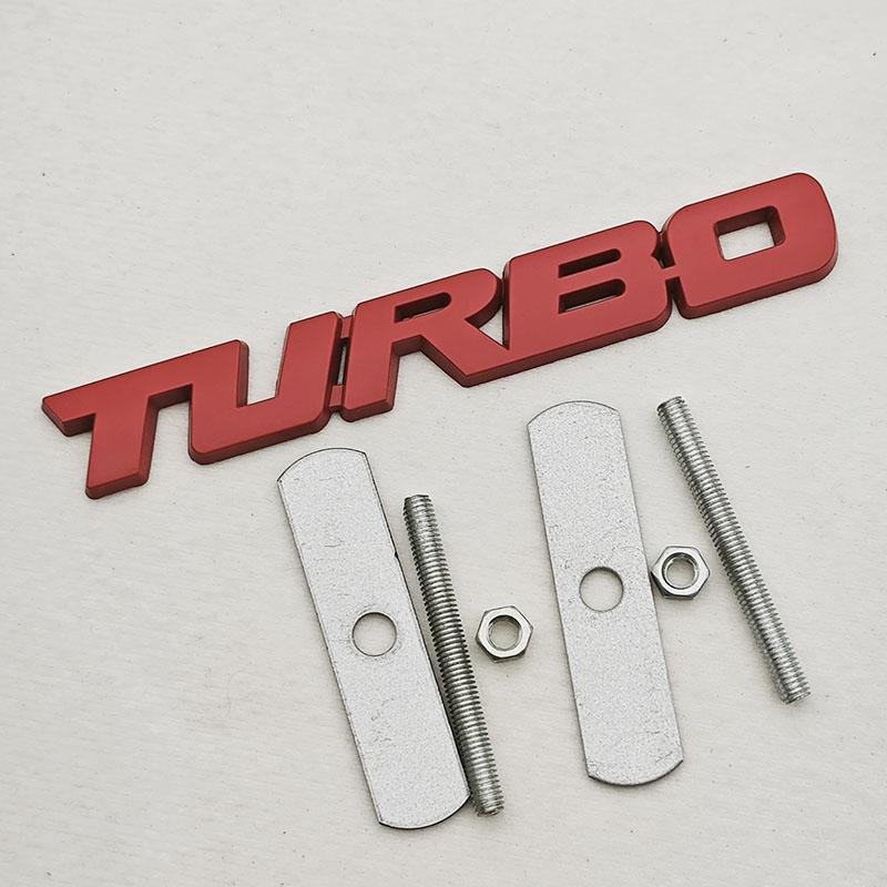 Car Sticker Turbocharged Turbo Metal Alloy 3D Metal Badge Car Modification Accessories Rear Trunk Side Fender Marking Decorative