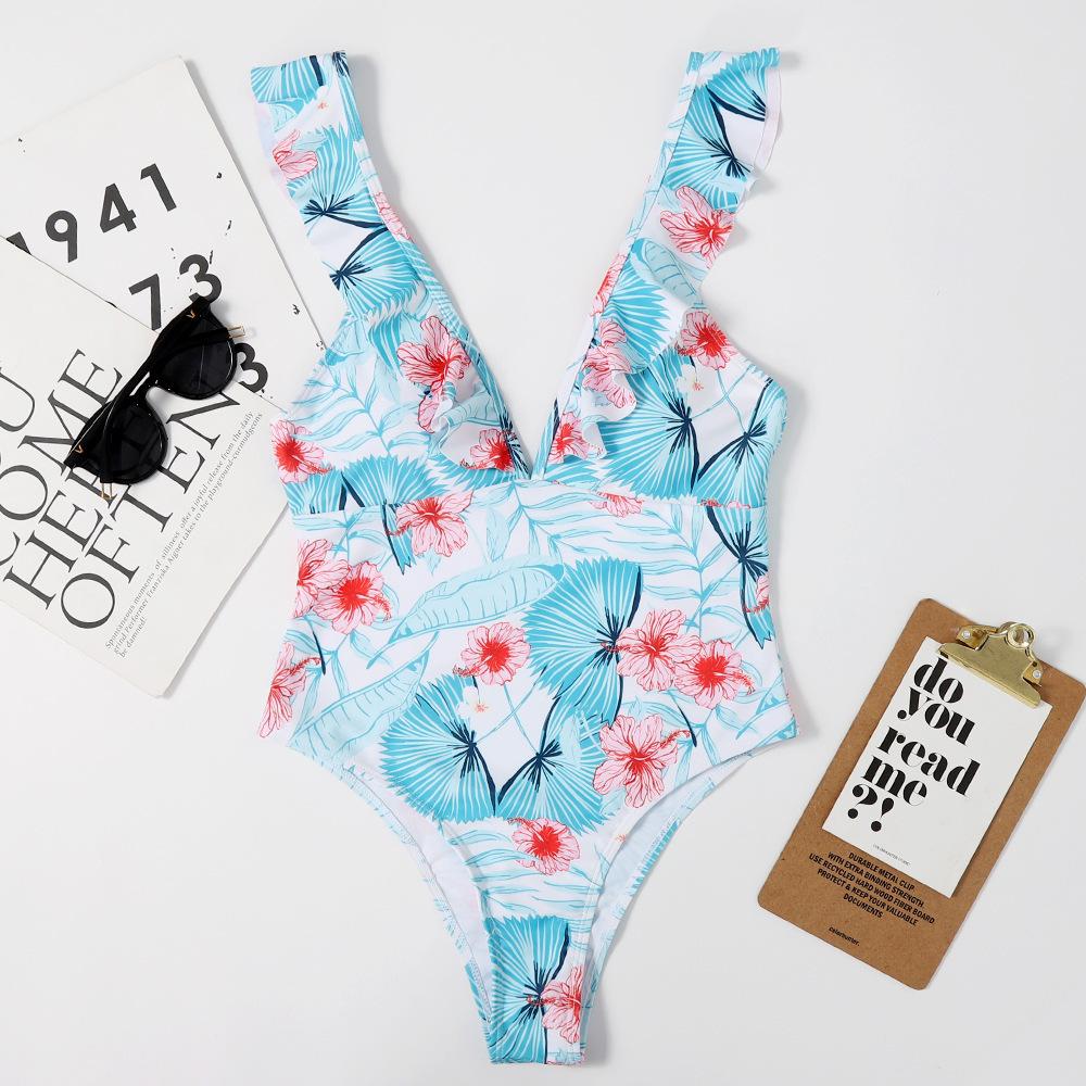 One Piece Swimsuit Multicolor Flamingo Print Flash Swimsuit Swimsuit Bikini Beachwear Fashions