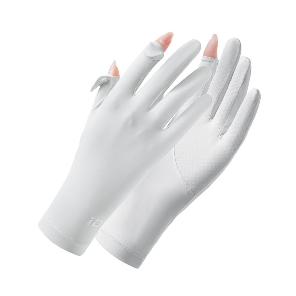 

Durable And Safe 1Pair Sunscreen Gloves Ice Feeling Outdoor Cycling Silicone Anti-Slip Open Finger Touch Screen Breathable Cycling Gloves