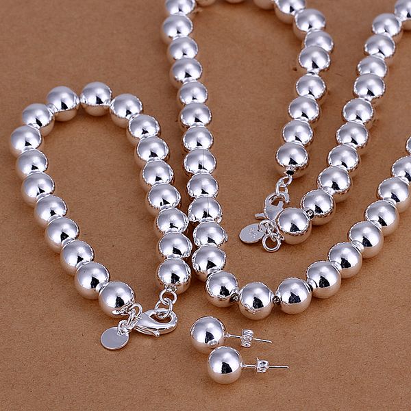 Sterling  Some Model Valentine's Day Gift Necklace Bracelet Earrings Fashion Jewelry Sets for For Women Bridal Wedding