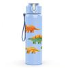 1PC Dinosaur Group Animal Print 750ml Color Plastic Sports Water Bottle Leakproof Flip Straw Lid Suitable for Sports Office Home Use