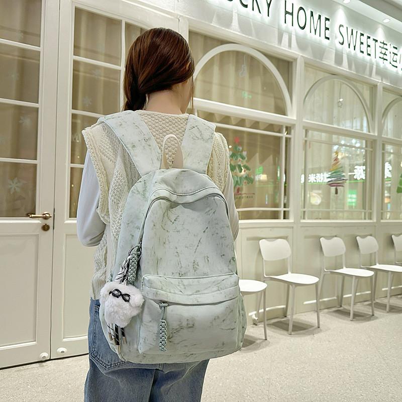 Print Casual Fashion Travel Nylon Backpack With Stitching Detail Teens For