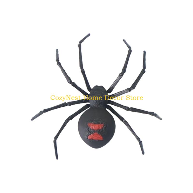 92MF Halloween Funny Scary Realistic Spiders Refrigerator Magnets Ornament For Adults