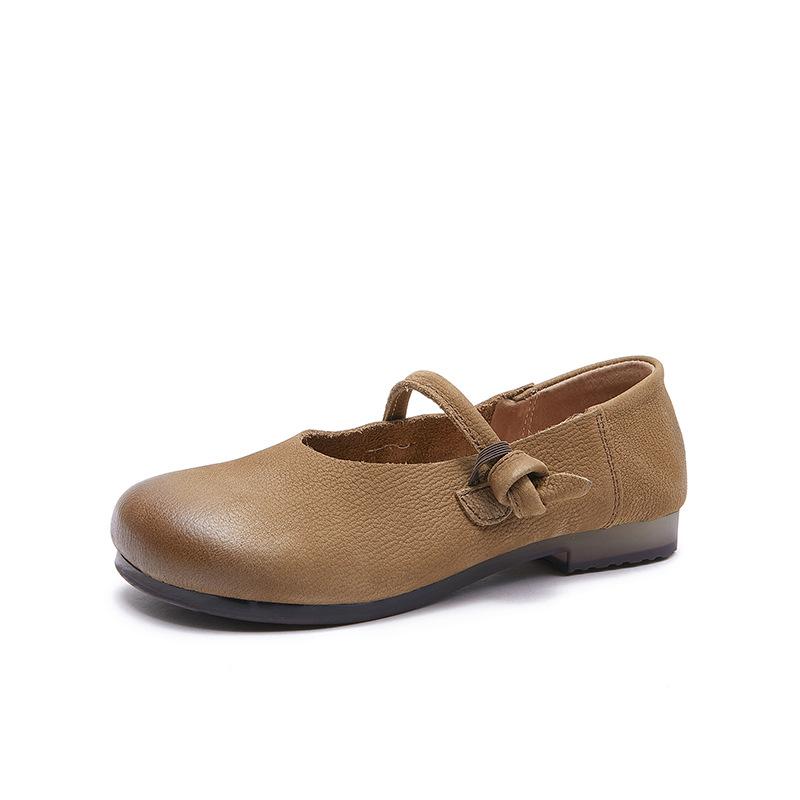 

Туфли женские ретро из натуральной кожи, верхний слой коровьей кожи, универсальные для весны и осени, для работы, неглубокие туфли-лодочки 40