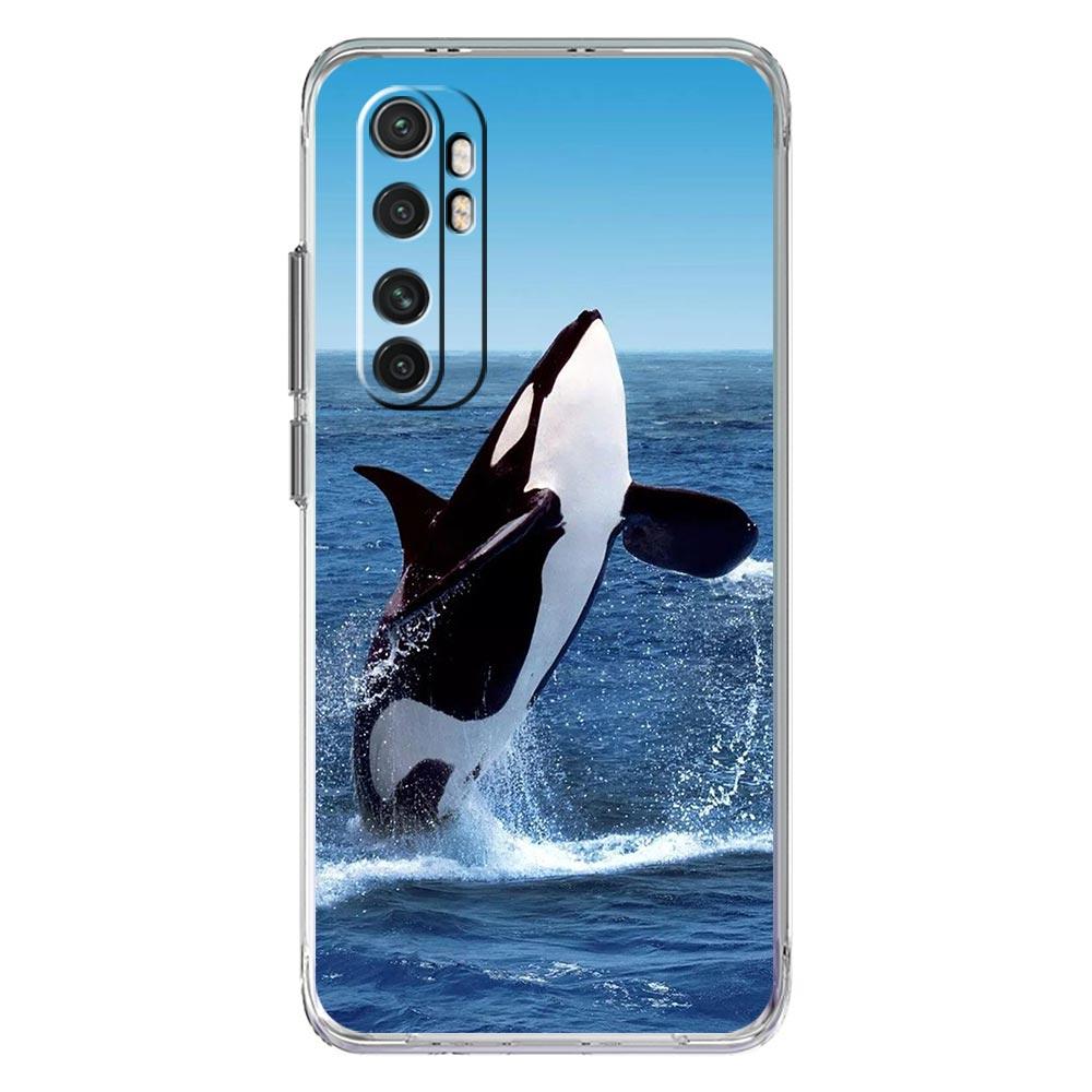 Phone Case For Xiaomi Poco X6 X5 NFC X3 F6 F5 Pro F4 F3 M3 14 13T 12T 12 13 Lite 11 Mi 5G Cover Orca ocean lovely killer whale