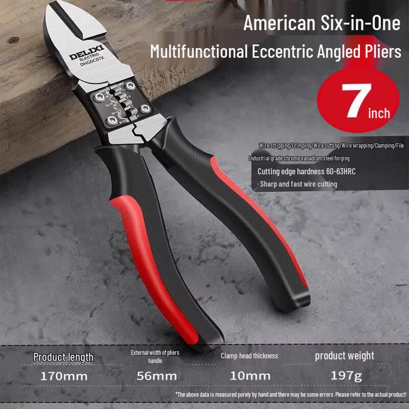ZISIZ 7-inch Industrial Multi-function Diagonal Pliers