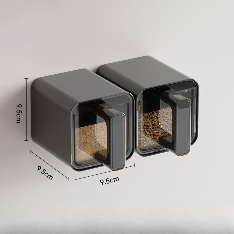 Seasoning Jar, Household Wall-mounted Kitchen Seasoning Box, Chili Jar, Sealed Salt Jar, Seasoning Container, Seasoning Box