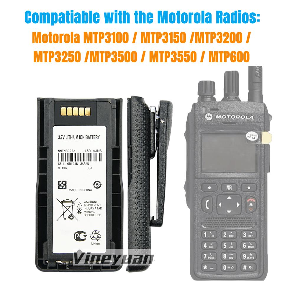 2900mAh NNTN8023, NNTN8023A, NNTN8023AC Battery for Motorola MTP3100 MTP3150 MTP3250 Two Way Radios Battery with Belt Clip