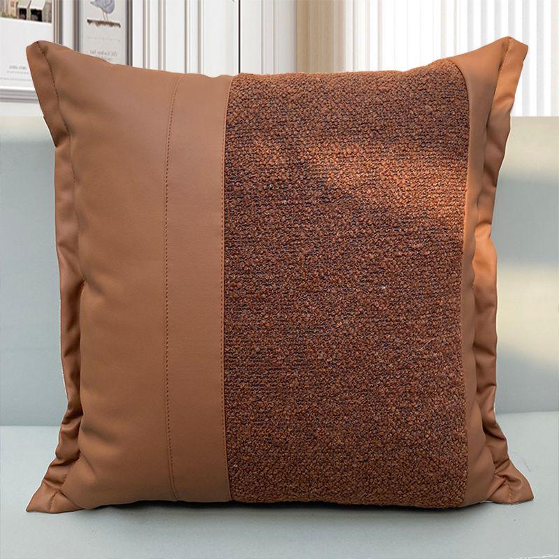 

Light Luxury Style Fabric Sofa Pillow Modern Minimalist Model Room Pillow High end Elegant Hotel Cushion National Style Pillow Khaki dark curry 45*45cm (pillowcase)
