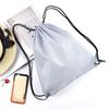 Drawstring Backpack Storage Bag Solid Color Portable for School Sport Travel Shoes Cycling Storage Bag Solid Color Portable