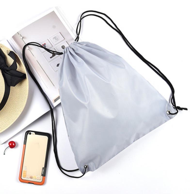 Drawstring Backpack Storage Bag Solid Color Portable for School Sport Travel Shoes Cycling Storage Bag Solid Color Portable