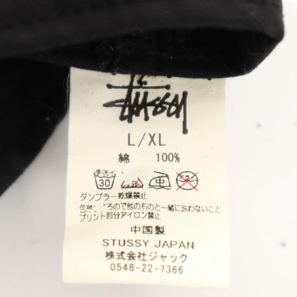 Stussy All-over Print Bucket Hat L Black Women Used