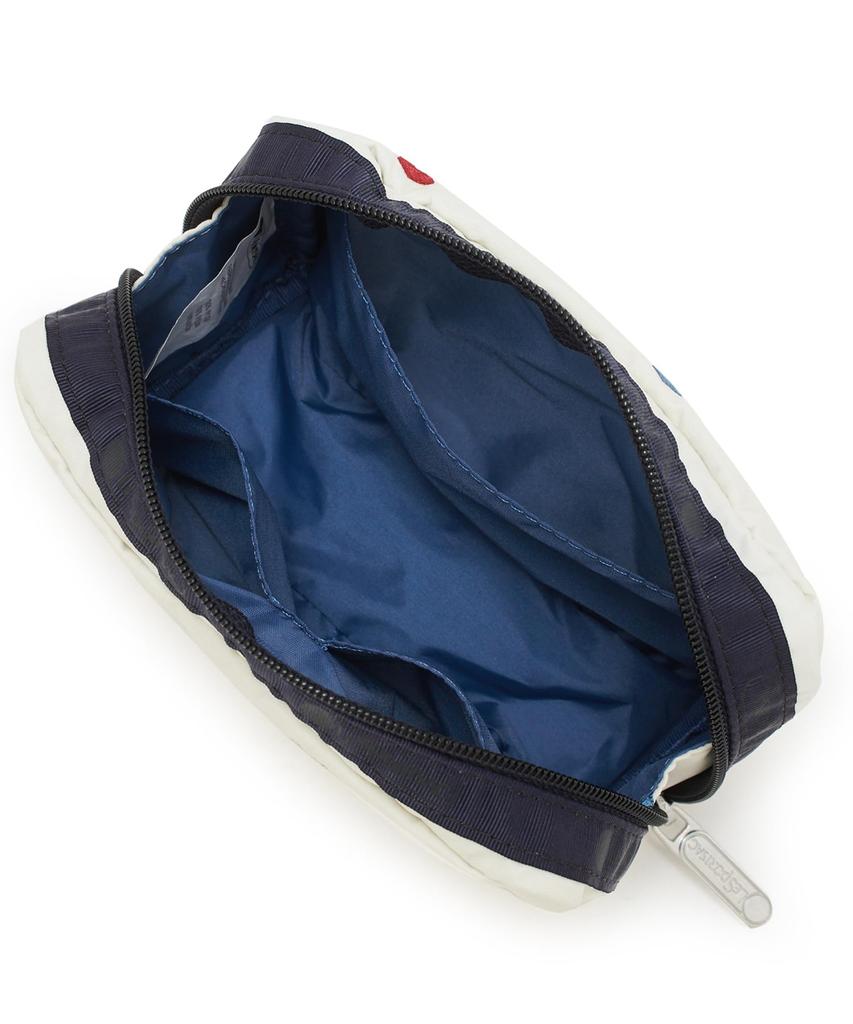 Pouch RECTANGULAR Heart Embroidery [LeSportsac] [Official] COSMETIC/6511/Tricolor